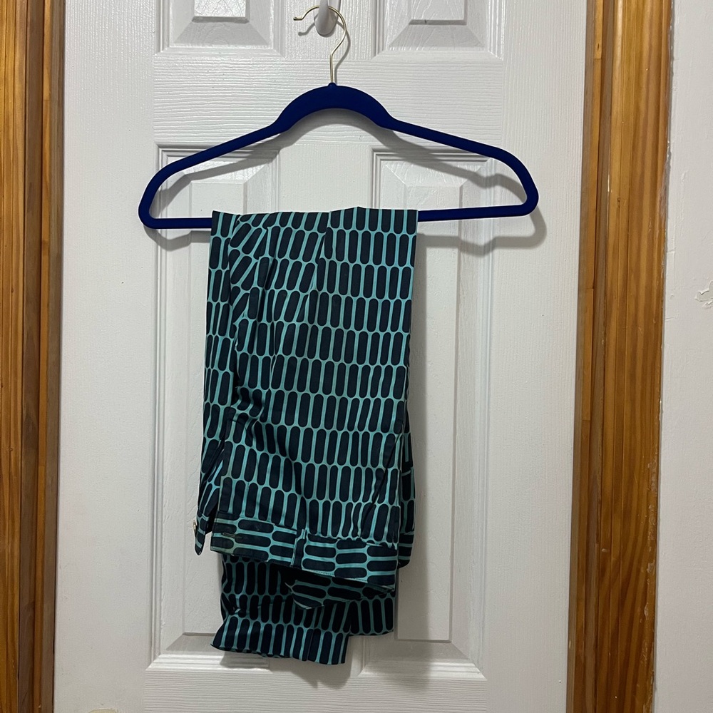Michael Kors - Teal and Navy Patterned Pants